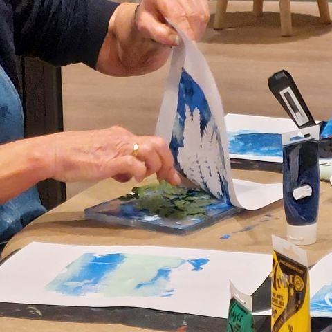 Workshop creatieve boekenlegger maken met gelliplate stempelen