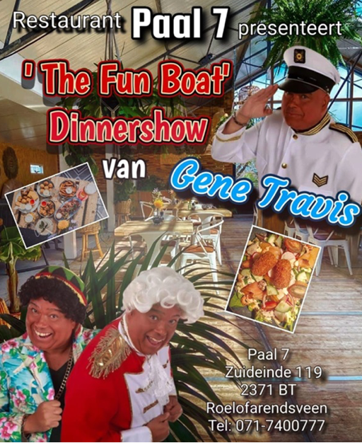 Fun Boat Dinnershow diner met Gene Travis
